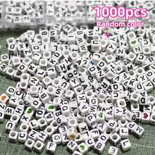 1 Box 6x6mm A-Z Acrylic Cube Letter Beads, For Jewelry, Bracelets, Necklaces, Keychains, Suitable For Women And Girls - Black and White - View 9