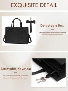 Laptop Bags For Women PU Leather Work Bags For Women Tote Bag Large Handbag Shoulder Bag For Office 15.6 Inch Business - Multicolor - View 5