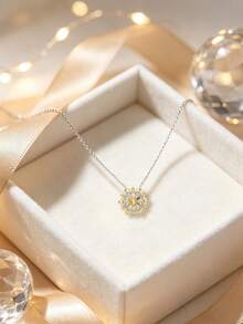 Swarovski Idyllia Series Women's Floral Necklace, High-End Crystal Pendant, Luxury Jewelry Accessory, Gift Jewelry - Multicolor - View 3