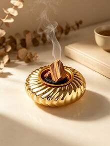 1pc Round Ceramic Incense Burner, Minimalist & Exquisite Style. Elegant Home Ornament For Desktop And Garden Decor, Great For Festivals And Meditation, Perfect Gift Choice. - Incense Burner - View 13