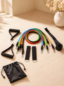 11pcs Fitness Resistance Band Set TPE Yoga Resistance Bands 11pcs Resistance Trainer - Resistance Band Set T - View 1