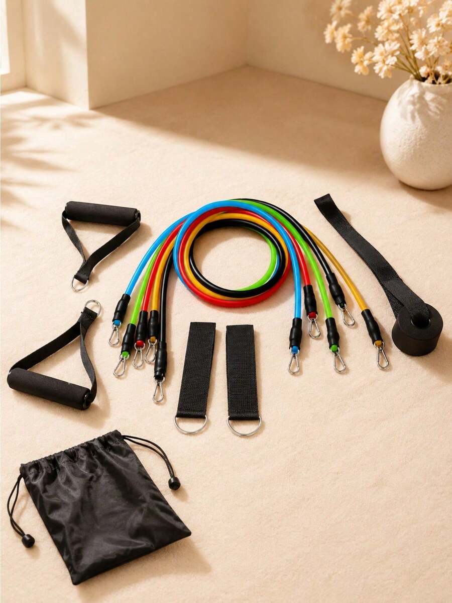 11pcs Fitness Resistance Band Set TPE Yoga Resistance Bands 11pcs Resistance Trainer - Resistance Band Set T - View 1