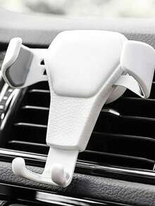 1pc Car Air Vent Phone Holder, Multi-Function Phone Navigation Mount, Gravity Sensing Car Phone Bracket, Leather Texture Style, Car Accessories - Multicolor - View 12