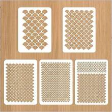1pc Mermaid Scale Stencil, Mermaid Makeup Template, Reusable Fish Scale Pattern, Large Plastic Scale Wall Stencil, Suitable For Face And Body Painting - White - View 1