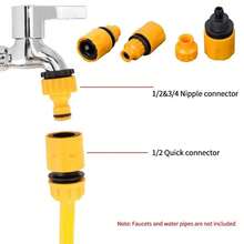 10pcs Hose Faucet Quick Connector 3/4 & 1/2 Inch Graden Hose Water Tap Threaded Connector Faucet Adapter For Garden Irrigation - A - View 4
