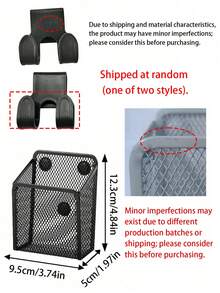 Macaron Color Magnetic Metal Mesh Pen Holder With Multi-Function Hook, Square Minimalist Storage Box, Magnetic Pen Organizer, Miscellaneous Storage Rack, Suitable For Whiteboard, Office, Pencil, Kitchen, Office Supplies, Home Goods, Back To School Supplies - Multicolor - View 11