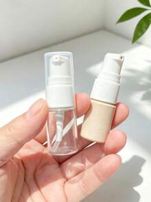 Plastic Lotion Spray Bottle With Pump Head And Nozzle, Suitable For Essence, Foundation, Skincare Sample, Convenient Portable Refillable Cosmetic Container, Ideal For Moisturizing And Product Testing - View 5