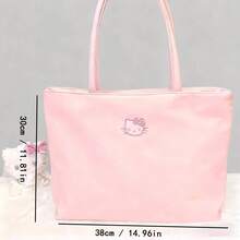 SANRIO Cute Exquisite Girl Commuter Large Capacity Tote Bag Kitty Embroidery Handbag Lightweight Underarm Shoulder Bag For Women - A - View 7