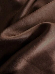 Elegant Women's Sleeveless Formal Long Dress, Asymmetrical Neckline Ruched Satin Fabric, Slim Fit Mermaid Cocktail Dress Party Wedding - Mocha Brown - View 6