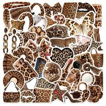 50Pcs Aesthetic Leopard Stickers, Fashion Style Vinyl Decals For Water Bottle, Laptop - Multicolor - View 4