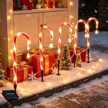 Solar-Powered Candy Cane Lights For Outdoor Gardens-These Decorative Lights Create A Festive Atmosphere For Winter Courtyards And Walkways, And Are Also Suitable For Decorating Living Rooms And Balconies. A Great Little Christmas Gift. - Solar Candy Light - View 5