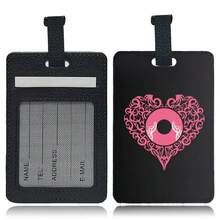 Leather Initial Luggage Tag, Letter Travel Bag Backpack Label, Gift For Women And Teenagers, Essential Accessory For Summer Back To School Travel - Multicolor - View 45