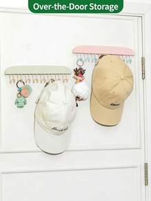 Dopamine Styleclothes Rack,Wavy Over-The-Door Hook Rack-A Multifunctional Hanger For Bras, Hats, Bags, And Accessories; Space-Saving And Suitable For Homes And Dormitories.Closet Organizer And Storage - Multicolor - View 8