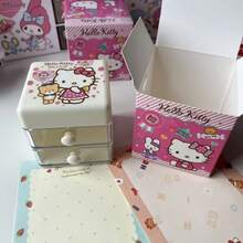 Hasbro Multi Count SANRIO Kawaii Cartoon Small Storage Box Double Drawer Desktop Organizer For Creation Enthusiasts Tabletop Arrangement Supply Viral Character Container For Cosmetics Hairpin Casual Gift Creation - Multicolor - View 11