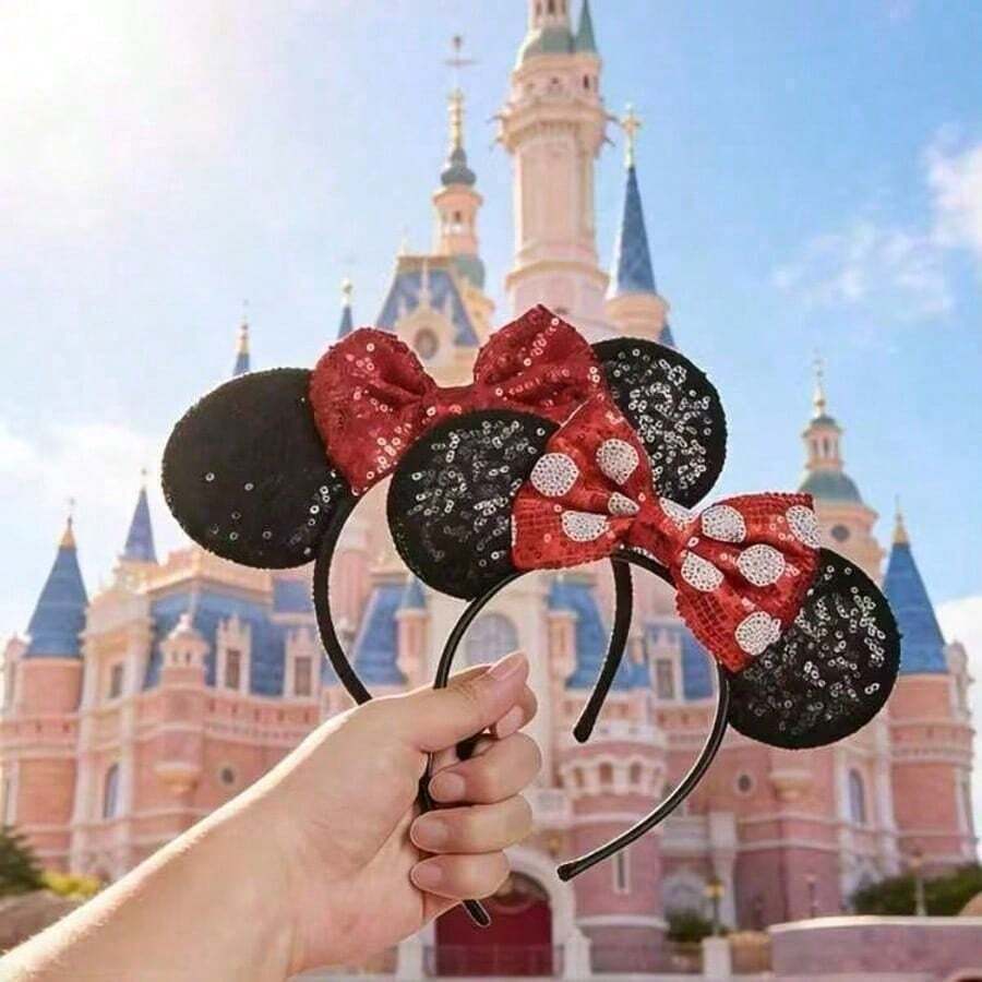 Funko Disney Mickey Minnie Sequin Bow Polka Dot Headband, Cute Theme, Halloween Christmas Gift, Perfect For Photos And Cosplay, Great Gift For Family And Friends - Multi-color - View 1