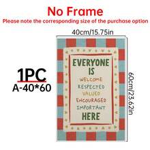 1pc Everyone Is Welcome Print, Hand-Drawn Classroom Wall Art, Diversity And Inclusion Poster, School Counselor Office Decor Wall Decor Bedroom Decor - Multicolor - View 16