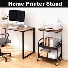 3-Tier Metal Utility Cart, Metal Storage Rack, Rolling Cart With Wooden Top, Multi-Functional Storage Rack With Wheels, Durable Steel Frame, Suitable For Kitchen, Office, Bedroom, Living Room - View 6