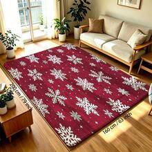 Snowflake Christmas Decor Rug, Machine Washable Non-Slip Indoor Rug, Suitable For Kitchen Bathroom Living Room Bedroom - Multi-color B - View 12