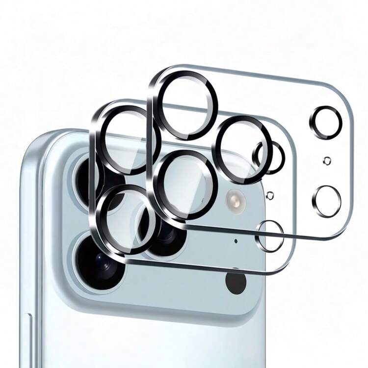 2片裝相機鏡頭保護膜，相容於 Apple 15 Pro/15 Pro Max/16 Pro Max/14 Pro/14 Pro Max/12/13/11 Pro/12/13 Mini/11/15/16/17，強化玻璃膜 - 無色 - 查看 20