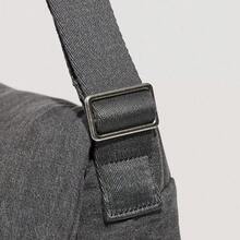 Adidas Originals Multi-Use Embossed Trefoil Logo Removable Strap Fabric Messenger Bag Shoulder Bag Medium Unisex Couple Style Charcoal Gray - Charcoal Ash - View 6