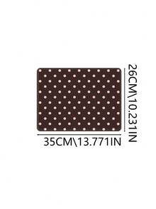 Large Desktop Mouse Pad, Brown Base With Pink Polka Dot Print, Non-Slip Rubber Bottom Keyboard Mat, Home Office Desk Decor - View 17