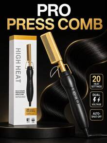 3-In-1 Hair Straightener, Curling & Volumizing Brush, 1.5 Inch Heated Round Styling Brush For Straight Hair, Soft Curls, Root Lift & Smooth Blowout Look, Fast Heating, Halloween & Christmas Gift For Women - Black - View 13