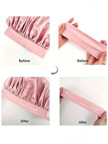 1pc Luxury Satin Sleep Cap With Adjustable Bow Tie - Lightweight Hair Care Cap For Curly/Braided/Natural Hair, Available In Multiple Colors - Multicolor - View 5