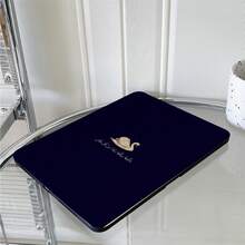 1pc Swan Arabic Letter Print Tablet Protective Case, Foldable Stand, Multi-Angle Viewing, Suitable For Work And Entertainment, With Pen Slot, Compatible With IPad Pro 2024/Air M3/A16 2025, Compatible With Xiaomi, Compatible With Samsung, Compatible With Huawei MatePad - Multicolor - View 6
