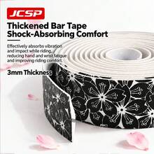 2 Rolls/Box Sakura Anti-Slip Bicycle Handlebar Tape, 6 Colors Optional Personalized Pattern Breathable Sweat-Proof Anti-Slip Shock-Absorbing Bicycle Handlebar Wrap, Self-Adhesive Handlebar Tape To Improve Control And Comfort, Suitable For All Road Bikes And Mountain Bikes And Other Bicycle Models (Includes Dust-Proof Bar End Plugs) - Cherry Blossom - View 4