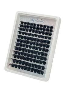 200D Volume Lash Clusters, 12 Rows Mixed Length 10-18mm DIY Eyelash Extensions, Thick Fluffy Individual Cluster Lashes, Faux Mink Segmented False Eyelashes For Beginners - View 3