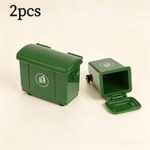 2pcs Multi-Functional Mini Desktop Trash Can, Small Office Desk Storage Bin, Can Hold Pencils, Clips, Erasers, Home Party Decoration, Gift For Colleagues, Office Desk Essential, Back To School College Dorm Decor, Autumn Desktop Storage - Multicolor - View 11