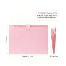 8-Pocket Expanding Folder, Accordion-Style Paper Organizer With Color-Coded Labels, Portable Expanding Bill And Receipt Holder, Letter/A4 Size Document Storage For Home, School, And Office; School Supplies. - Multi-color - View 3