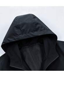 NBCT Women's Urban Casual Minimalist Utility Half-Zip Pullover Functional Jacket, Versatile Lightweight Outdoor Coat For Daily Wear, Camping And Hiking - Black - View 4