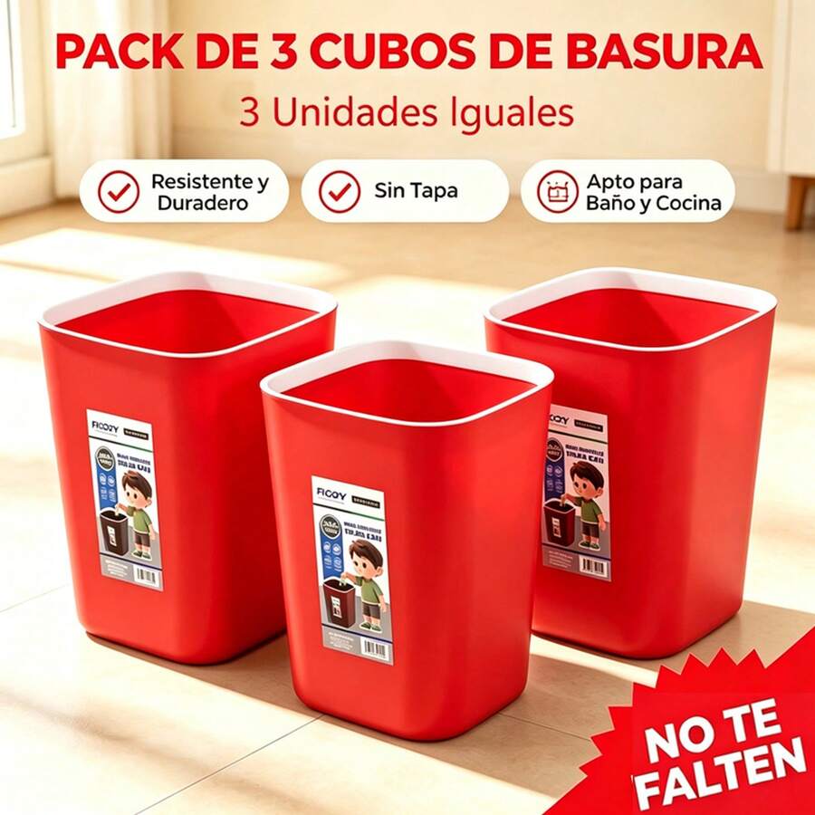 Trash Cans - Rojo - View 1