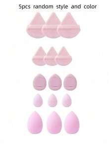 Makeup Tool Set, Mini Powder Puff, Makeup Sponge, Cushion Powder Puff, And Foundation Sponge. Suitable For Liquid, Cream And Powder Products, Also For Concealer. Suitable For All Skin Types. - Multicolor - View 12