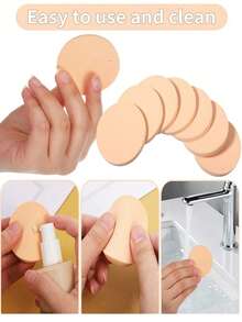 Makeup Sponge Face Powder Puff, Wet & Dry Use Soft Round Makeup Sponge Set For Foundation, Powder & Cream, Foundation Blending, Suitable For All Skin Types, Professional Beauty Makeup Sponge - Multicolor - View 5