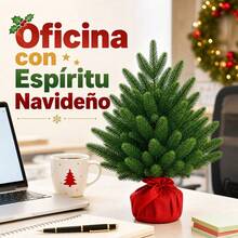 61 Cm Tabletop Artificial Christmas Tree, Decorative Plastic Mini Pine Tree With Red Cloth Base, Colorful Ornaments And Star For Home Decoration - Verde A1 - View 2