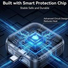 140W High Power Fast Charging Separator Type-C Direct Plug-In Full Charge Auto-Off Converter Smart Safety Protection Universal Fast Charging Converter For Phone Tablet Laptop Compatible With IPhone 18 Pro Max/18/17/16/15 Fast Charging Protector - Multicolor - View 5