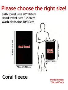 2/4pcs Towel Bath Set | Soft & Skin-Friendly, Absorbent, Lightweight & Lint-Free, Can Be Used As Small Blanket, Hair Drying, Hand Towel, Face Cloth, Bathroom Decor, Travel, Christmas Gift - Multicolor - View 8