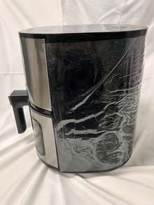 SOKANY 4.5L 氣炸鍋，1400W 附觀察窗，9 種食物時間與溫度指南，7 種烹飪預設與數位觸控控制 - 銀色 - 查看 5