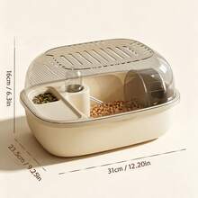 All-In-One Hamster Cage, Panoramic Transparent Dome Hamster Villa, Equipped With Silent Running Wheel, Food Bowl And Water Bottle, Small Pet Habitat - one-size - View 2