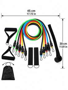 11pcs Fitness Resistance Band Set TPE Yoga Resistance Bands 11pcs Resistance Trainer - Resistance Band Set T - View 5
