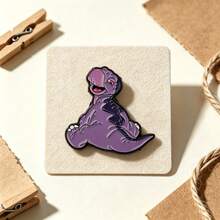 Cartoon Dinosaur Enamel Lapel Pins, Cute Dinosaur Brooch, Metal Animal Badge For Jacket Backpack Hat Decor, Novelty Gift For Dinosaur Lovers - Multicolor - View 5