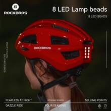 ROCKBROS 1PC Bicycle Helmet With Built-InTaillight Breathable Cycling Helmet 55-60cm - Multicolor - View 6
