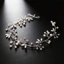 1pc Elegant Party Iron Hairband Bridal Wedding Hair Accessory All Season - Silver - View 4