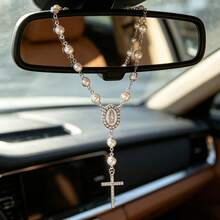 Chuỗi treo xe phong cách vintage, mặt dây chuyền thánh giá treo trang trí ô tô - A - Xem 2