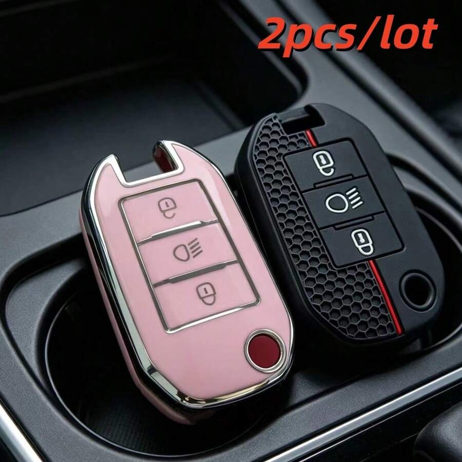 2pcs/Lot Car Key Case Covers For Peugeot 208 308 408508 2008 3008 4008 For C4 Cactus Picasso C4L C5 C5 Key Cover - Multicolor - View 1