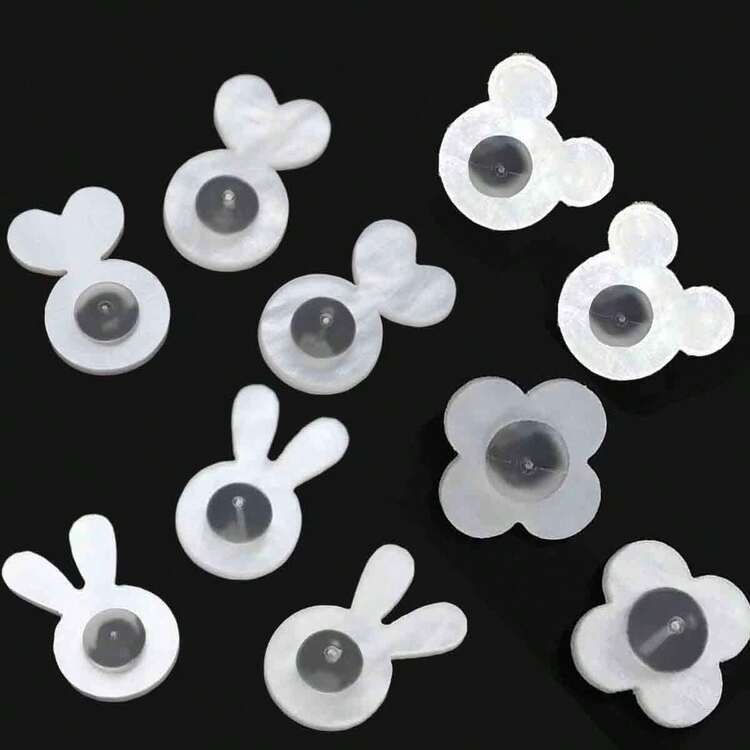 Earring Backs For Heavy Earrings Support, Suitable For Droopy Ears, White Silicone Earring Backs, Suitable For Stud Earrings, Comfortable Heavy Earring Support, Avoid Ear Lobe Stretching, Heart-Shaped Design, Easy To Use - Ear Plug - View 4