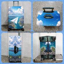 1PC / Flat Print Design / Luggage Protective Cover (Only Luggage Protective Cover, Not Including Luggage) / Suitable For 20 To 28 Inch Luggage / Made Of Thickened Fabric / Essential Accessory For Your Travel And Checked Luggage. - Multicolor - View 10