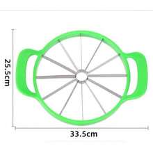 Stainless Steel Watermelon Slicer - Simple Manual Fruit Cutter, Suitable For Home And Restaurant; Kitchen Tool With Round Cutting Design - Green - View 6